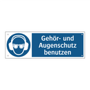 Gehör- und Augenschutz benutzen