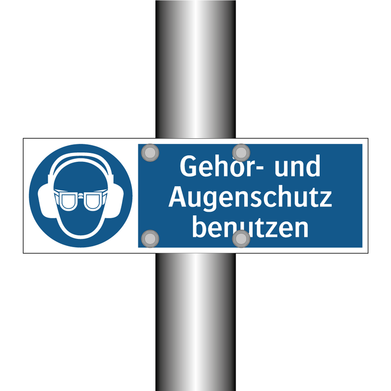 Gehör- und Augenschutz benutzen