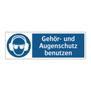 Gehör- und Augenschutz benutzen