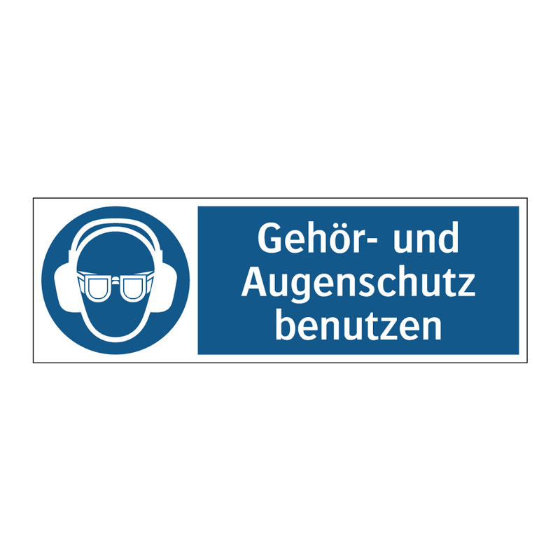 Gehör- und Augenschutz benutzen