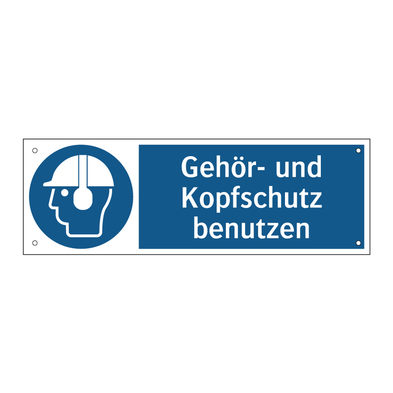Gehör- und Kopfschutz benutzen