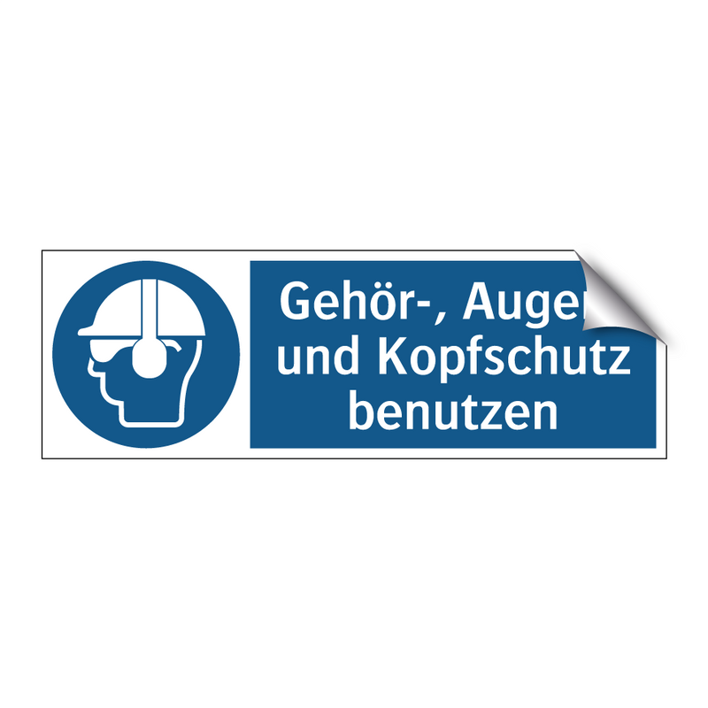 Gehör-, Augen- und Kopfschutz benutzen