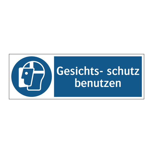 Gesichts- schutz benutzen