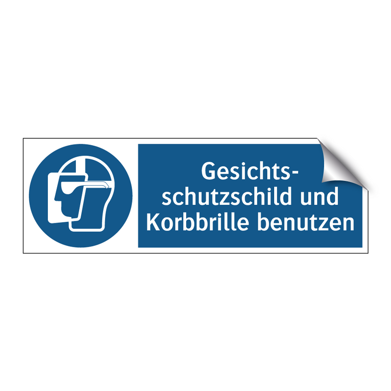 Gesichts- schutzschild und Korbbrille benutzen