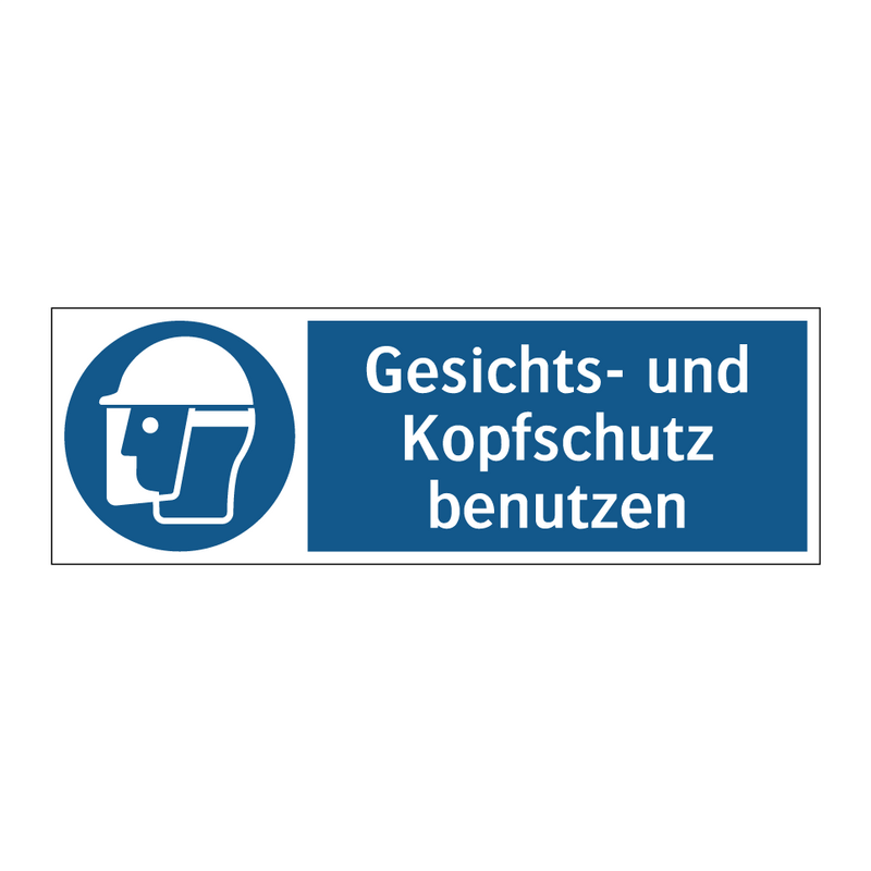 Gesichts- und Kopfschutz benutzen