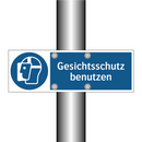 Gesichtsschutz benutzen