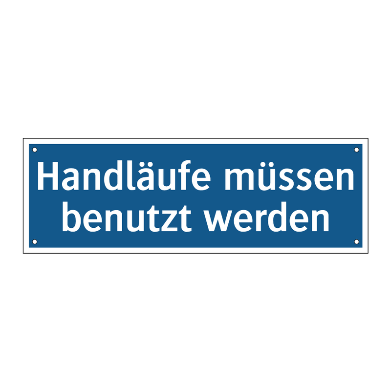 Handläufe müssen benutzt werden