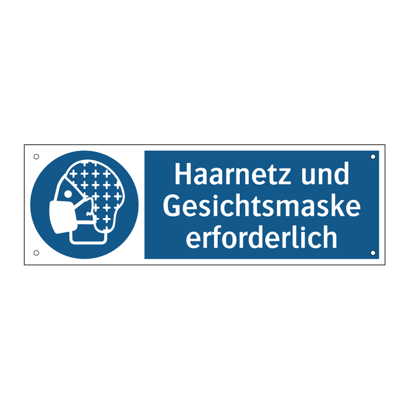 Haarnetz und Gesichtsmaske erforderlich