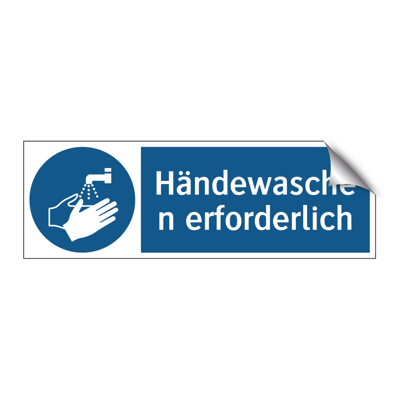 Händewaschen erforderlich