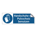 Handschuhe mit Pulsschutz benutzen