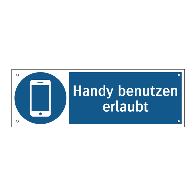 Handy benutzen erlaubt