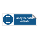 Handy benutzen erlaubt