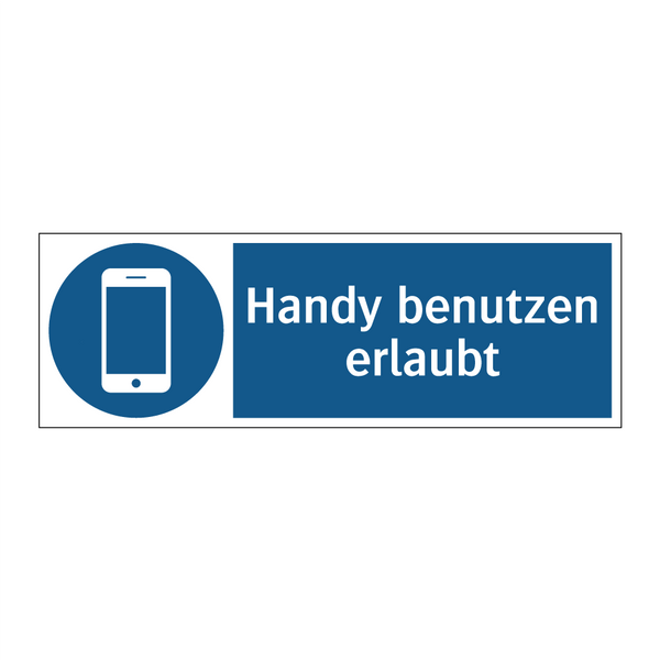 Handy benutzen erlaubt
