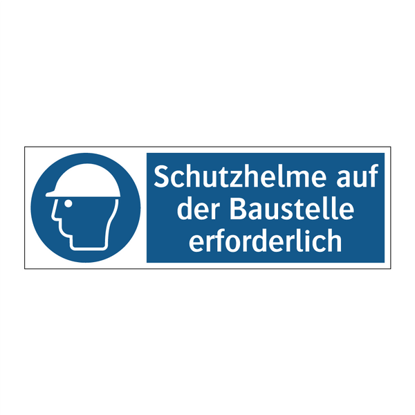 Schutzhelme auf der Baustelle erforderlich