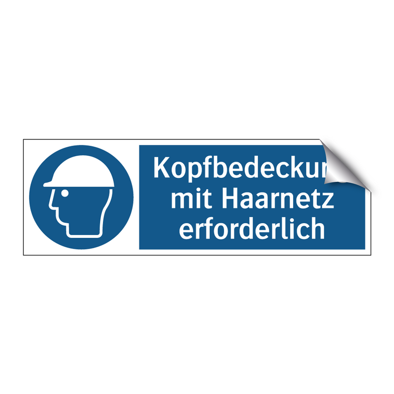 Kopfbedeckung mit Haarnetz erforderlich