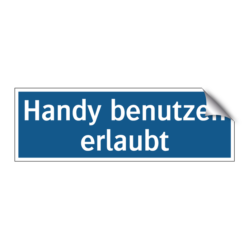 Handy benutzen erlaubt