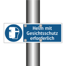 Helm mit Gesichtsschutz erforderlich