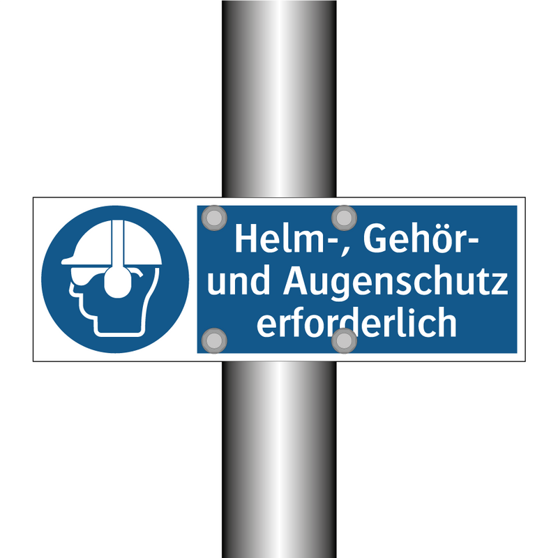 Helm-, Gehör- und Augenschutz erforderlich