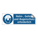 Helm-, Gehör- und Augenschutz erforderlich