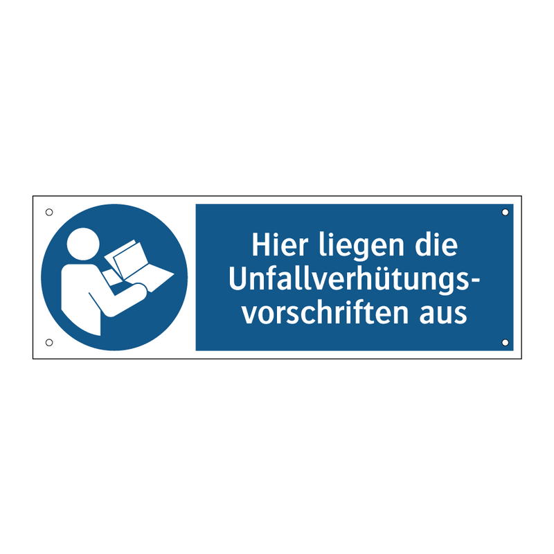 Hier liegen die Unfallverhütungs- vorschriften aus