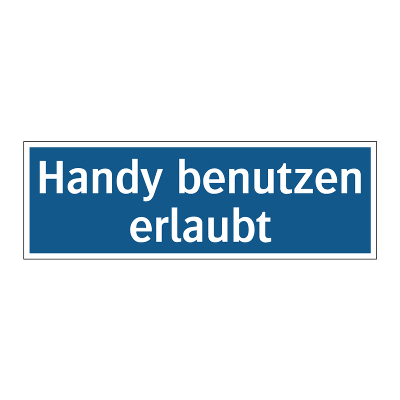 Handy benutzen erlaubt