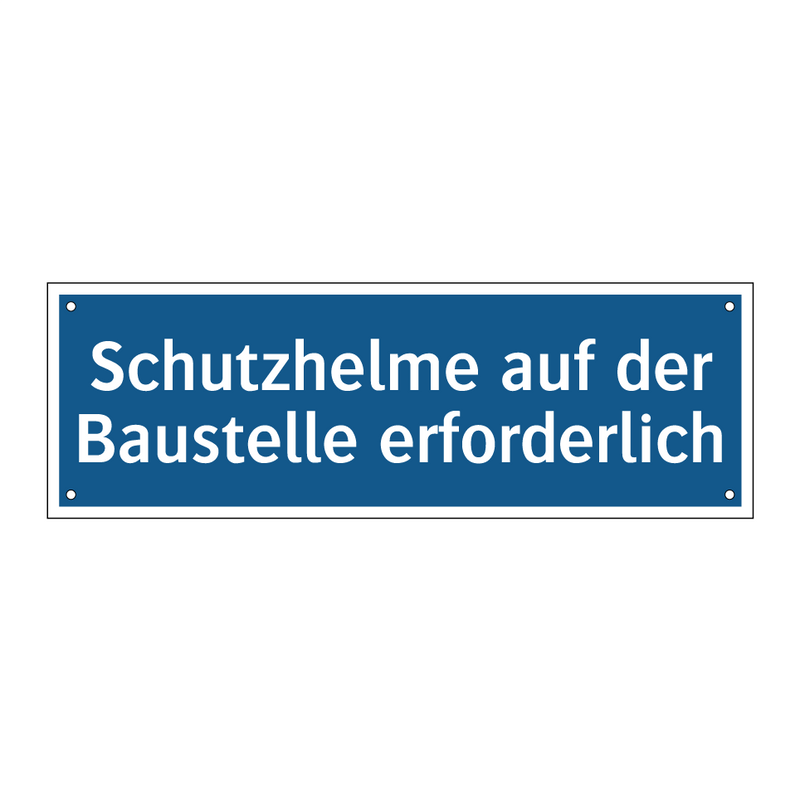 Schutzhelme auf der Baustelle erforderlich