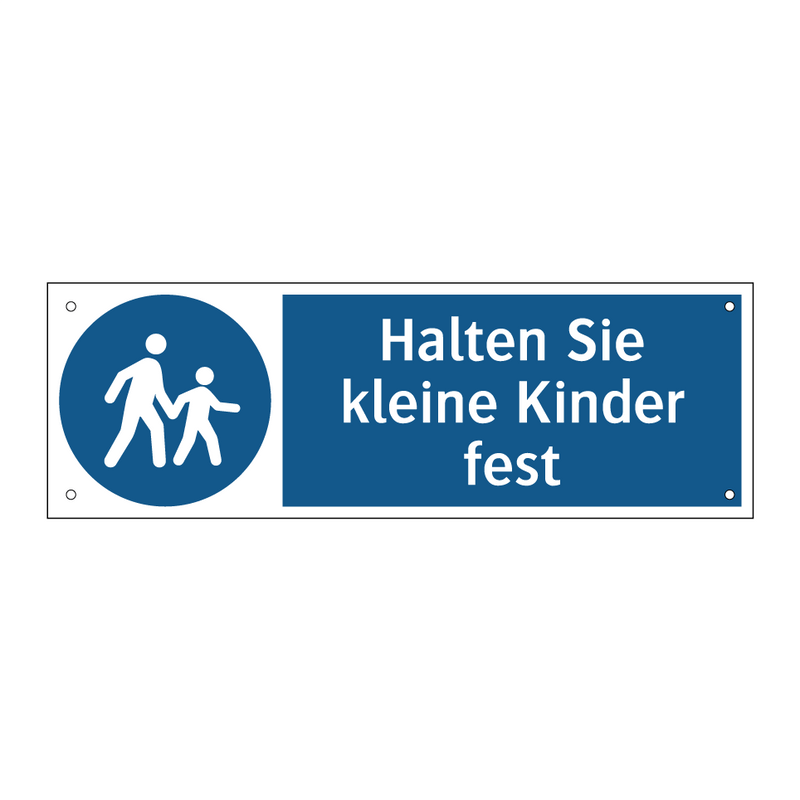 Halten Sie kleine Kinder fest