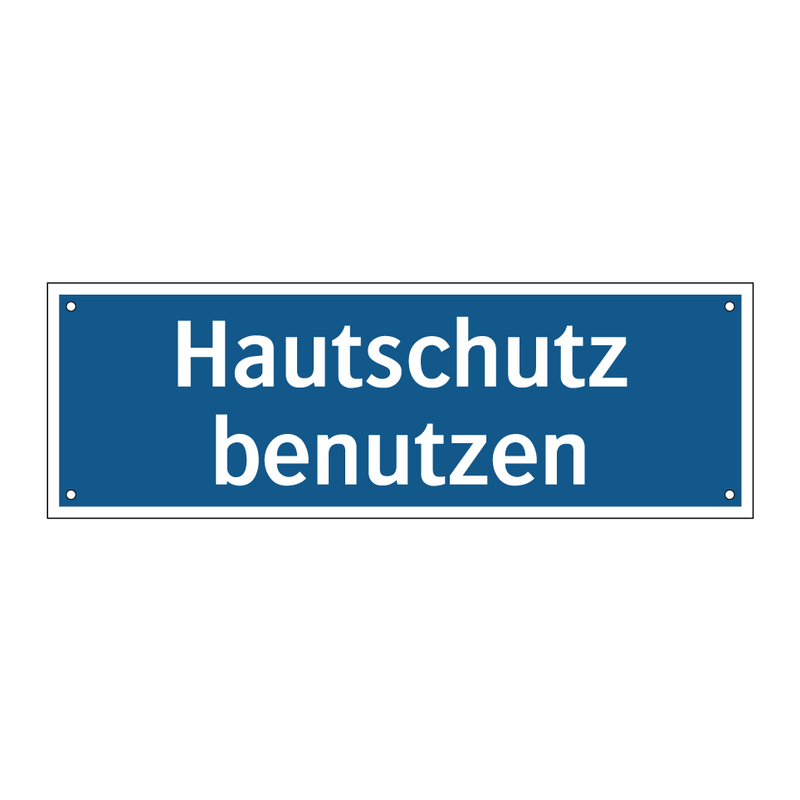Hautschutz benutzen