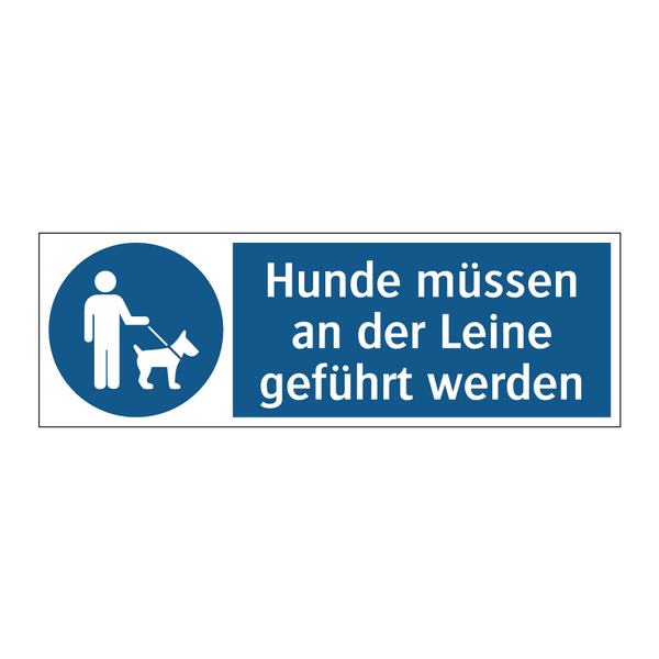 Hunde müssen an der Leine geführt werden