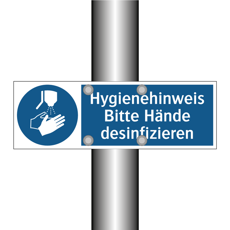 Hygienehinweis Bitte Hände desinfizieren