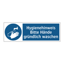 Hygienehinweis Bitte Hände gründlich waschen