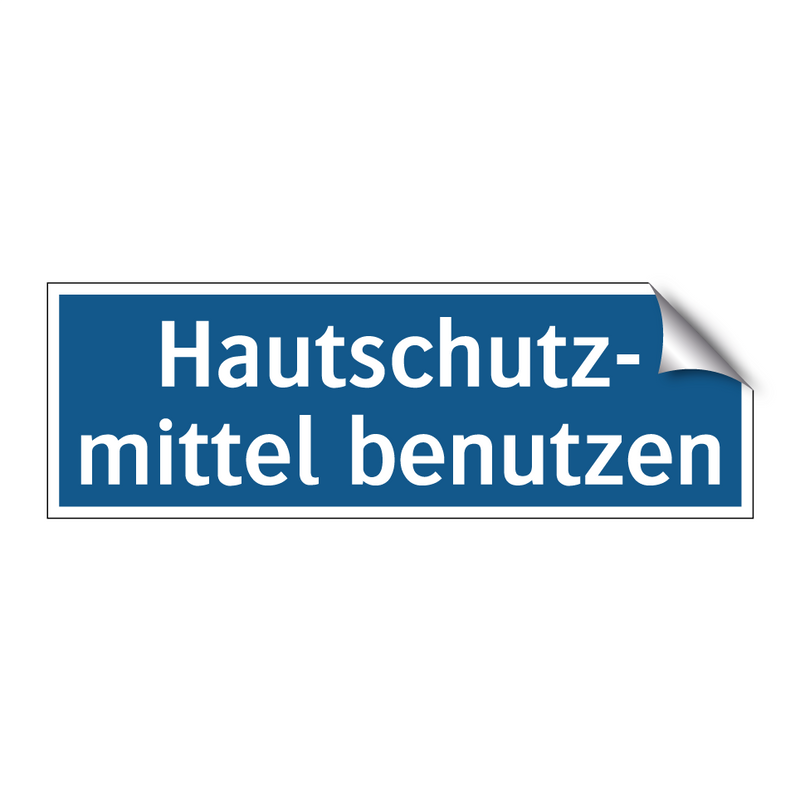 Hautschutz- mittel benutzen