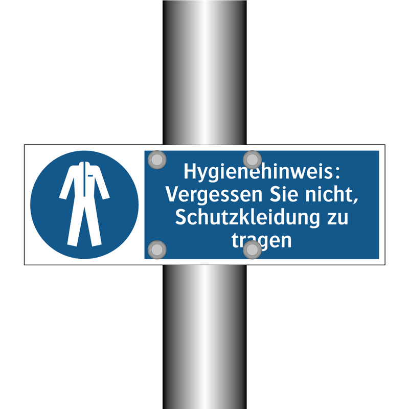 Hygienehinweis: Vergessen Sie nicht, Schutzkleidung zu tragen