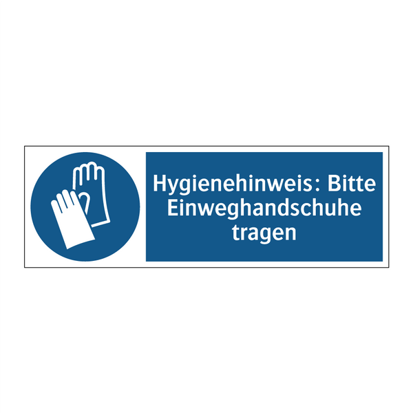 Hygienehinweis: Bitte Einweghandschuhe tragen