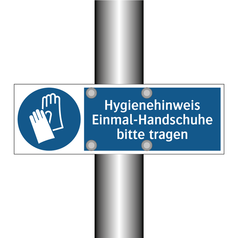 Hygienehinweis Einmal-Handschuhe bitte tragen