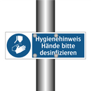 Hygienehinweis Hände bitte desinfizieren