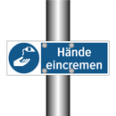 Hände eincremen