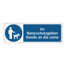 Im Naturschutzgebiet Hunde an die Leine