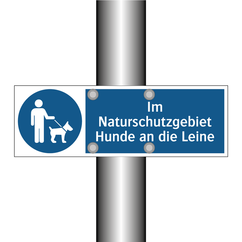 Im Naturschutzgebiet Hunde an die Leine
