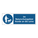 Im Naturschutzgebiet Hunde an die Leine