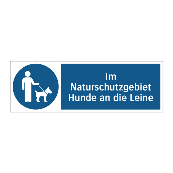 Im Naturschutzgebiet Hunde an die Leine