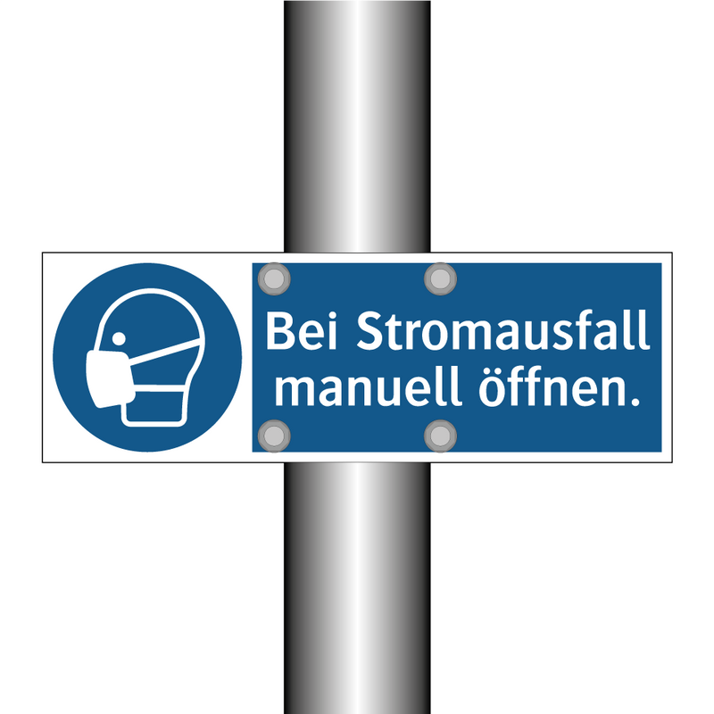 Bei Stromausfall manuell öffnen.