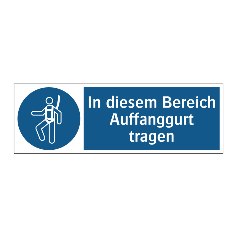 In diesem Bereich Auffanggurt tragen
