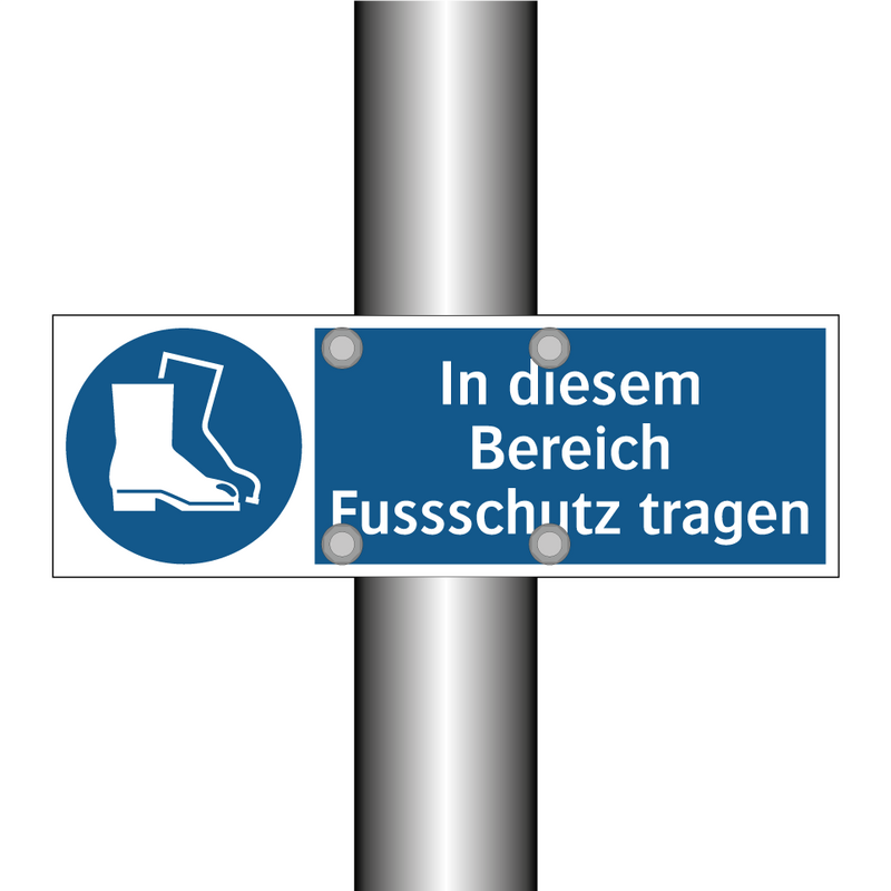 In diesem Bereich Fussschutz tragen