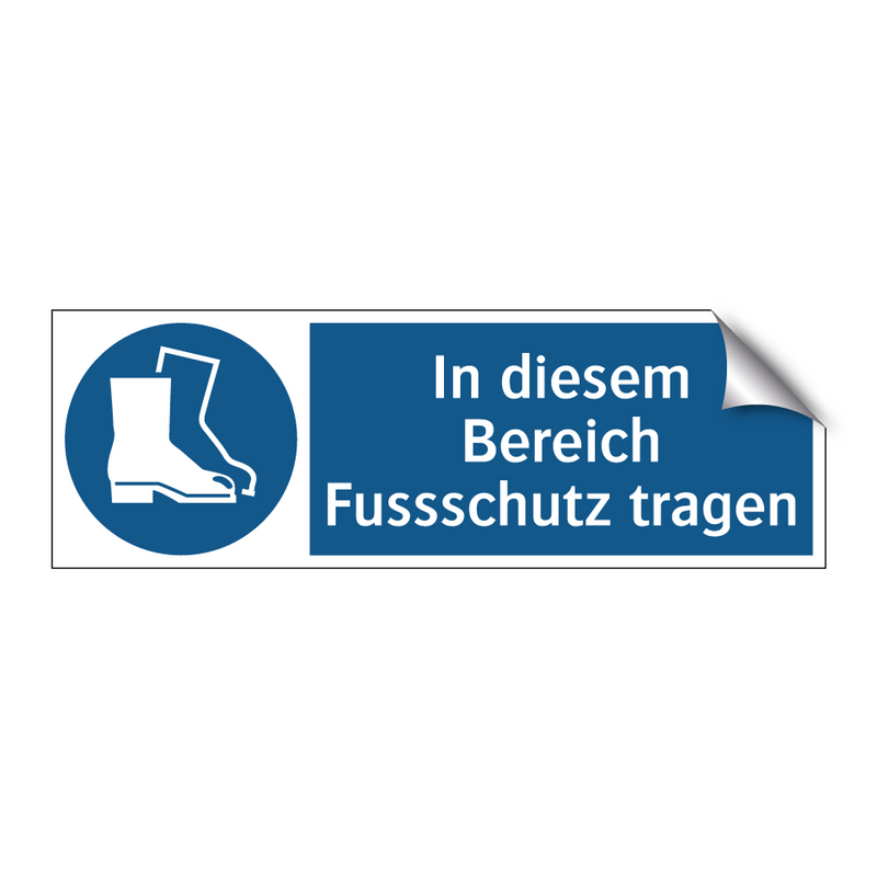 In diesem Bereich Fussschutz tragen