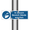 In diesem Bereich Hände waschen