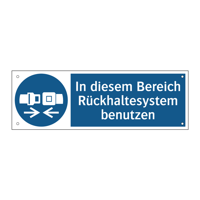 In diesem Bereich Rückhaltesystem benutzen
