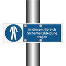 In diesem Bereich Sicherheitskleidung tragen