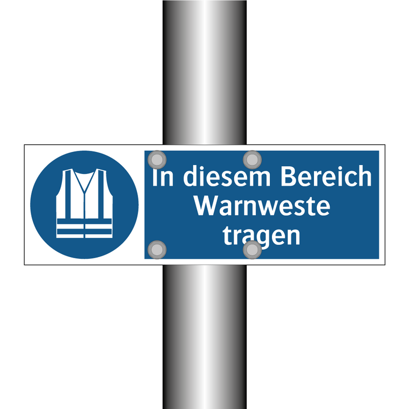 In diesem Bereich Warnweste tragen