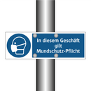 In diesem Geschäft gilt Mundschutz-Pflicht